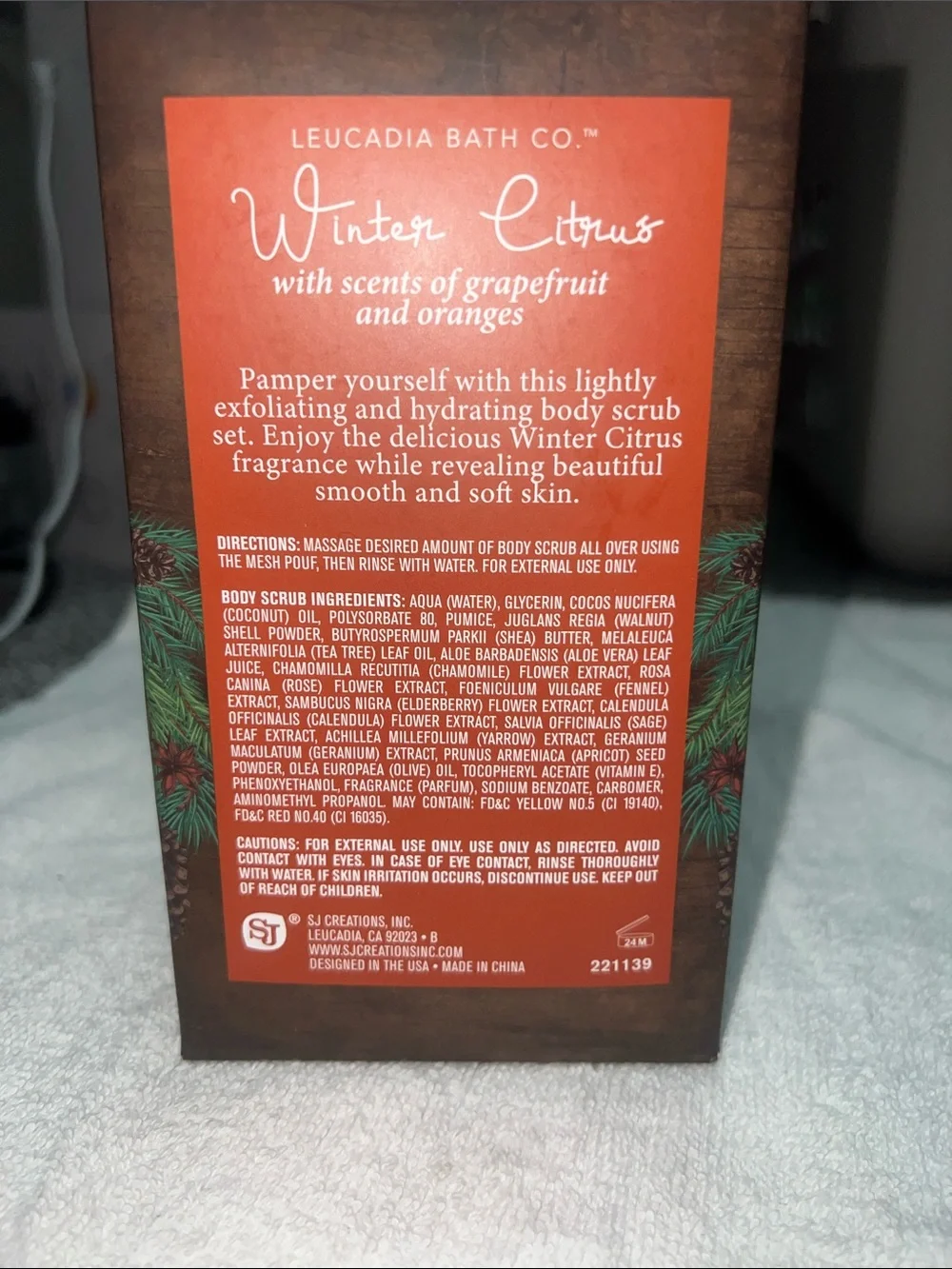 Leucadia Bath Co. Winter Citrus Exfoliating Body Scrub Duo